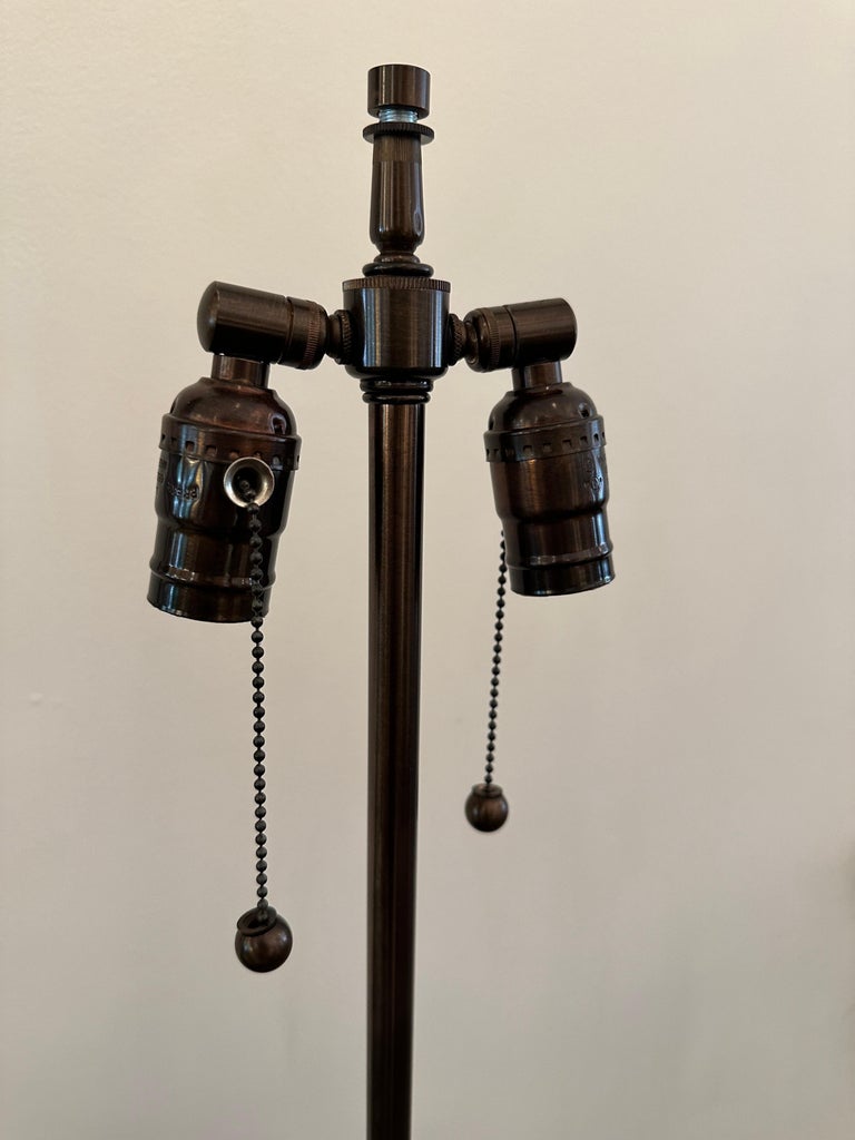 Heavy Ceramic Textural Trapezoidal Table Lamp, 1960's