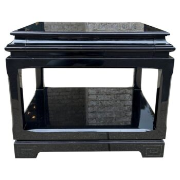 Vintage Ralph Lauren Chinoiserie Black Lacquered Pagoda Style End Table
