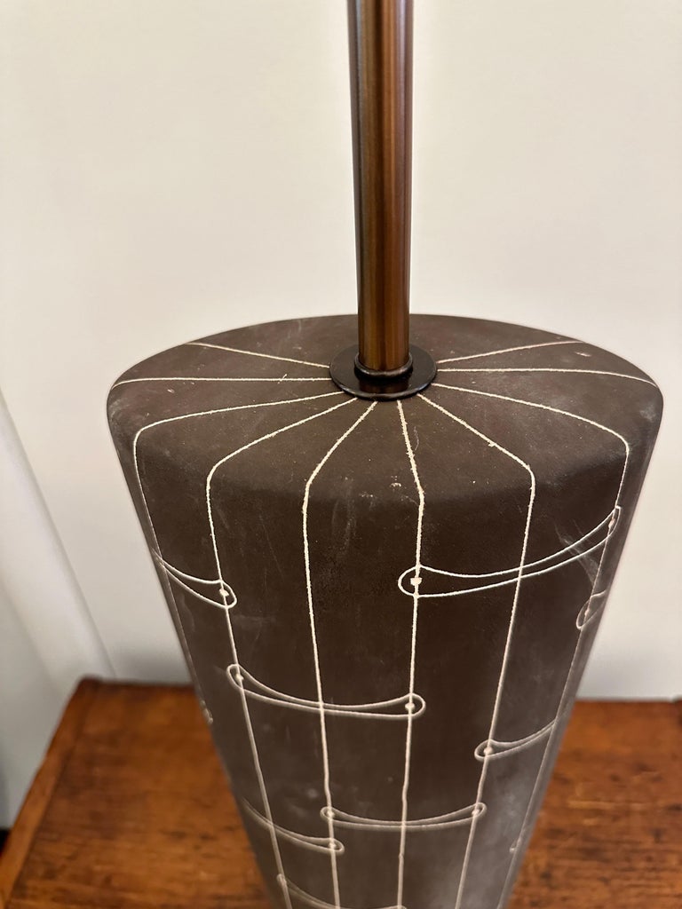 Kelby Mid-century Ceramic Table Lamp, Signed