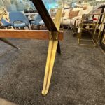 Exceptional Italian Walnut & Brass Base Conference/ Dining Table