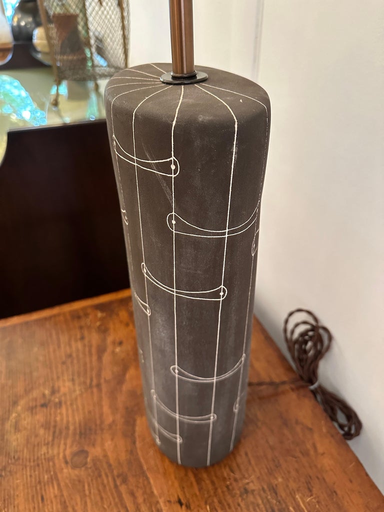 Kelby Mid-century Ceramic Table Lamp, Signed