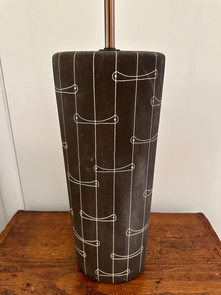 Kelby Mid-century Ceramic Table Lamp, Signed