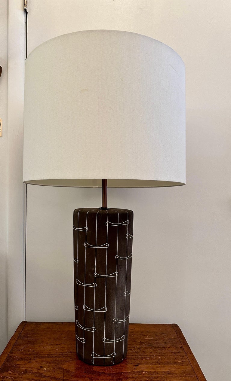 Kelby Mid-century Ceramic Table Lamp, Signed