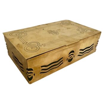 Austrian Secessionist Brass Carved Box
