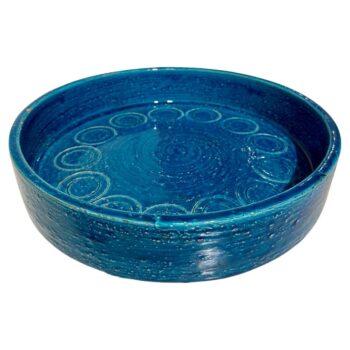 Aldo Londi Bitossi Rimini Blu Ceramic Round Bowl