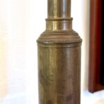 19th C. Portuguese Nautical Brass Gimbal Mounted Barometer