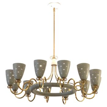 Large "Ballerina" Chandelier by Paavo Tynell for Lightolier