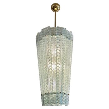 Glacier Blue Murano Glass Lantern Chandelier (TWO Available)
