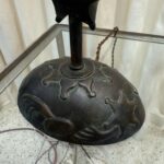 Pair of Bronze Celestial Motif Tall Table Lamps