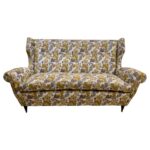 Important & Stylish Vintage Italian Wingback Settee/ Sofa