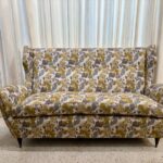 Important & Stylish Vintage Italian Wingback Settee/ Sofa