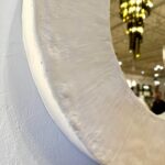 French Plaster Heavy Textured Round Mirror