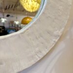 French Plaster Heavy Textured Round Mirror