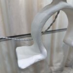 Giacometti Inspired Plaster over Metal Tribal Table Lamp