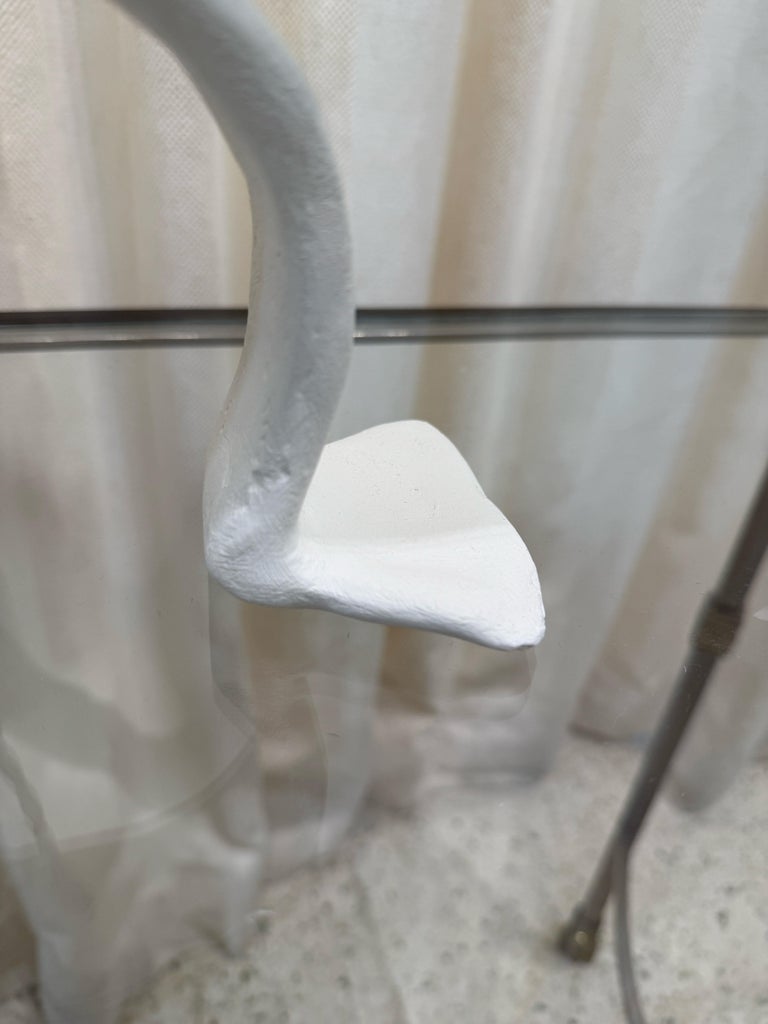 Giacometti Inspired Plaster over Metal Tribal Table Lamp