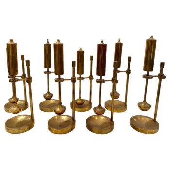 Vintage Danish Ship Brass Oil Lamps by Ilse Ammonsen (8 Avail - Priced Each)