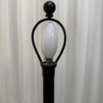 Pair of Bronze Celestial Motif Tall Table Lamps
