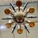 Art Deco Mixed-Metals and Smoked Glass Lantern Style Hanging Light - TWO Avail