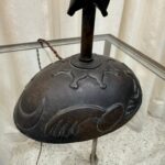 Pair of Bronze Celestial Motif Tall Table Lamps