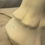 Vintage Pair of Tete-du-Femme Plaster Table Lamps After Alberto Giacometti, PAIR