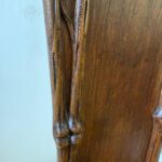 Maison Antoine Bastet Antique Carved Oak Hall Side Chairs, Pair