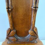 Maison Antoine Bastet Antique Carved Oak Hall Side Chairs, Pair