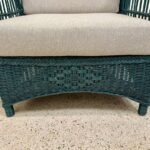 Wonderful 1940's Green Wicker Chairs for Patio or Interior, Pair