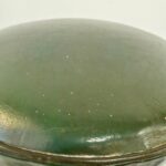 Pair of 1930's French Deco Green Leather Iron Bar Stools