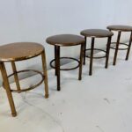 Solid Bronze Vintage Yacht Stools or Side Tables - 4 Available