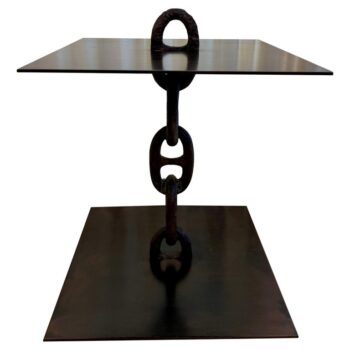 Chaine d'Ancre Antique Iron Chain Links Side Table (4 Available)