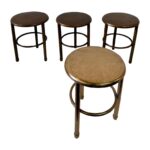 Solid Bronze Vintage Yacht Stools or Side Tables - 4 Available