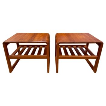 Pair of 1960's Teak End Tables/ Nightstands by Dyrlund of Denmark