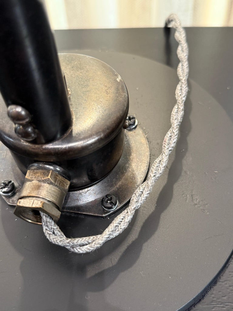 Modern French Brass Two-Stem Candelabra Style Table Lamps