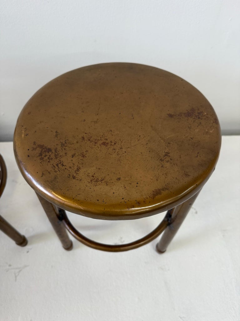 Solid Bronze Vintage Yacht Stools or Side Tables - 4 Available