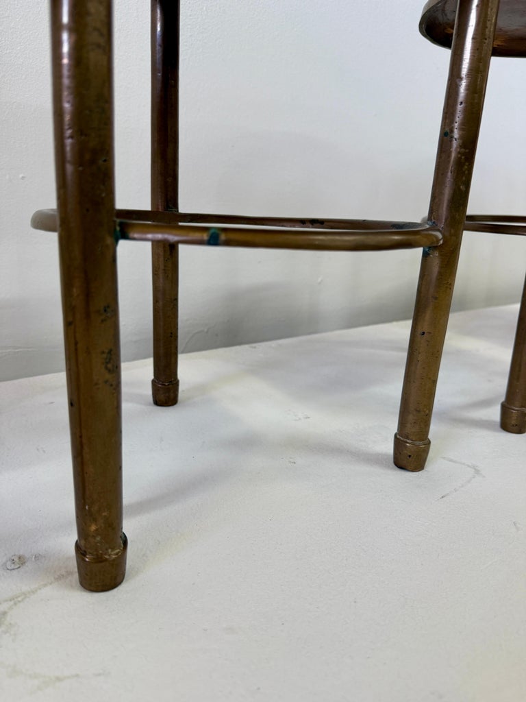 Solid Bronze Vintage Yacht Stools or Side Tables - 4 Available