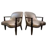 Pair of Vintage Edward Wormley for Dunbar "Janus" Armchairs