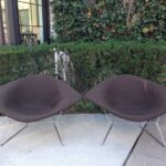 Pair of Early Bertoia Large/ Wide Diamond Chairs - ALL Original