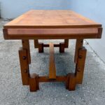 Guillerme et Chambron French Oak Desk/ Low Table
