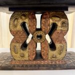 Early 20th C. African Copper, Brass and Metal Clad Chess Table