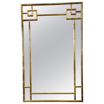 Faux Bamboo & Greek Key Regency Mirror