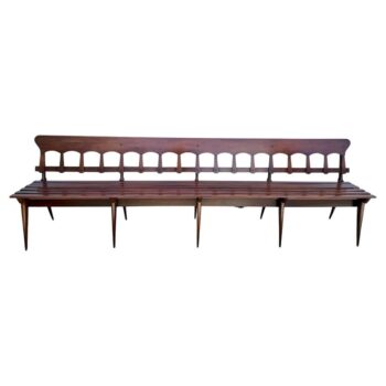 Vintage Walnut Italian Long Gallery Bench - TWO Available
