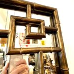 Faux Bamboo & Greek Key Regency Mirror