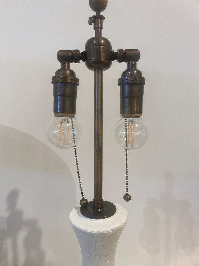 Concrete Bottle Style Contoured Table Lamps, Pair