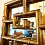 Faux Bamboo & Greek Key Regency Mirror