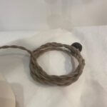 Concrete Bottle Style Contoured Table Lamps, Pair