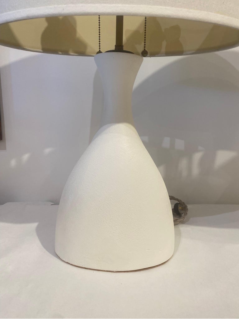 Concrete Bottle Style Contoured Table Lamps, Pair