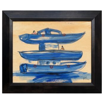 Untitled Framed Painting by Alexis Leyva Machado (KCHO) - Cuba b. 1970