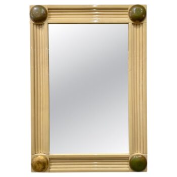 Aldo Tura Style Magnificent Large Scale Lacquered Goatskin Mirror