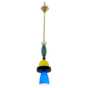 One-of-a-kind Murano Multi-Colored Italian Pendant Light