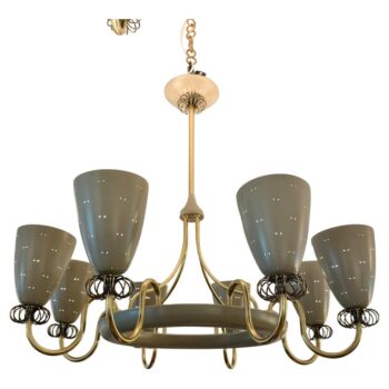 Vintage Eight (8) Light "Ballerina" Chandelier by Paavo Tynell for Lightolier